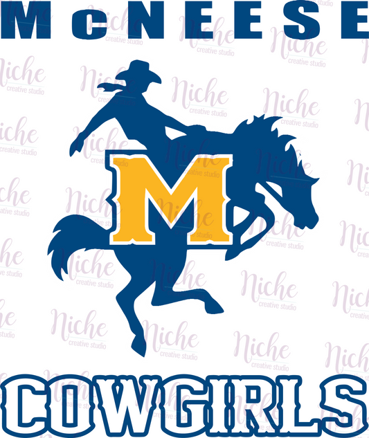 -MCN2000 McNeese Cowgirls Horse and Rider Decal