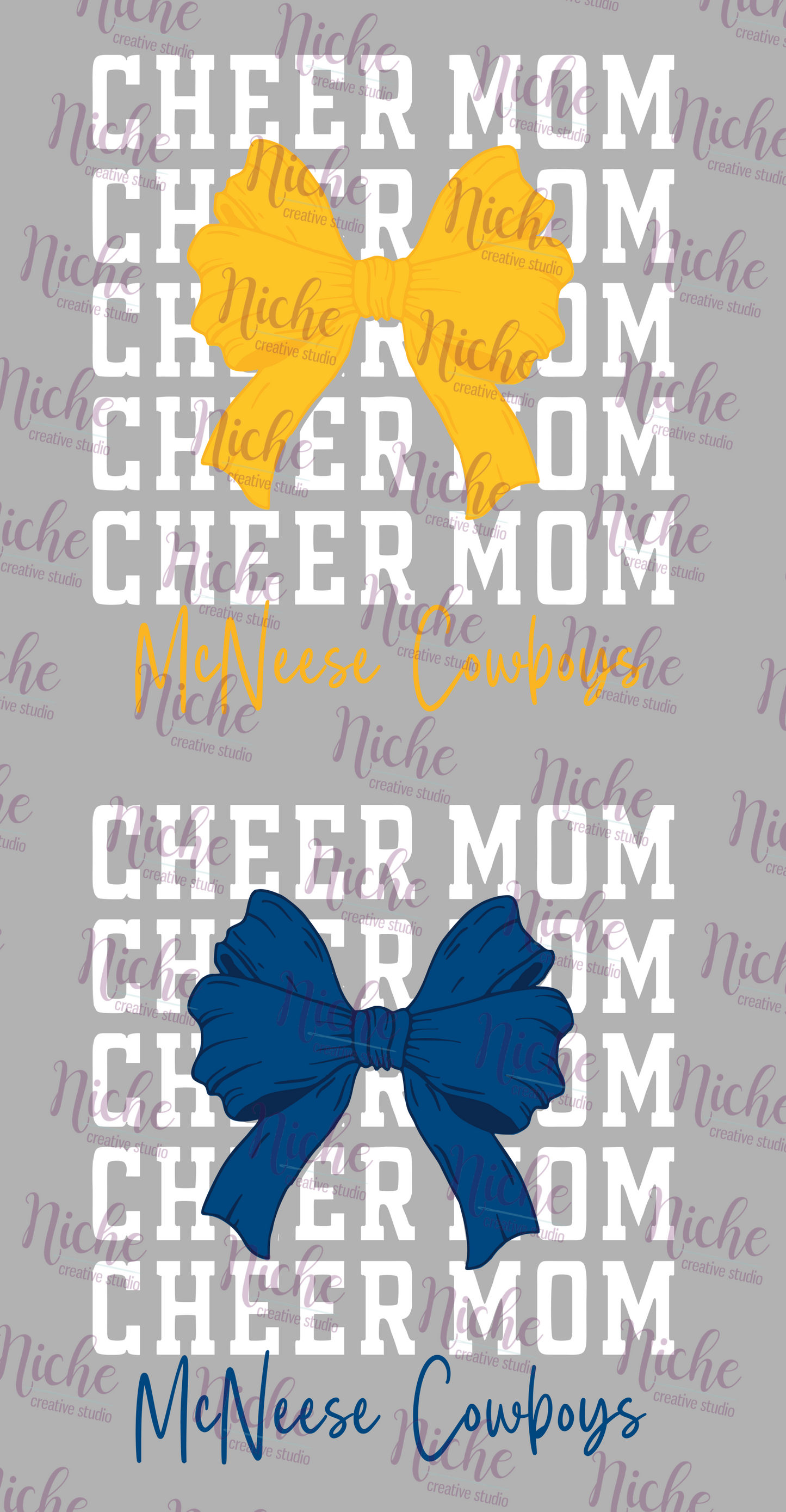 -MCN2033 Cheer Mom Bow Decal