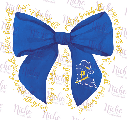 -MCN5432 Pokes Baseball Bow Decal