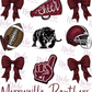 -MER2038 Merryville Panthers Bows Decal