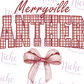 -MER3015 Merryville Panthers Checkered Bow Decal