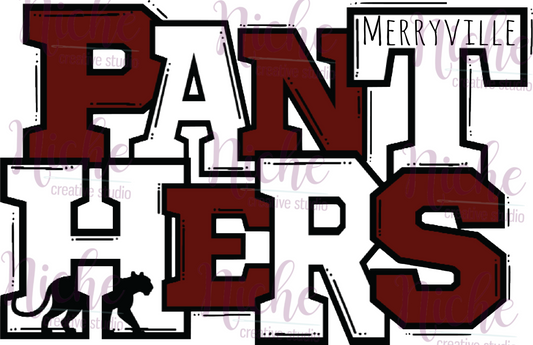 -MER3018 Panthers Varsity Decal