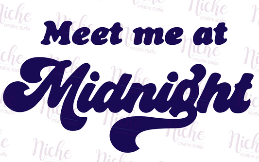 -NEW2921 Meet Me At Midnight Retro Decal