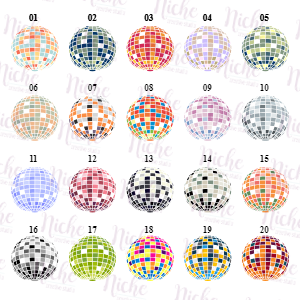 -OTH5184 Disco Balls Decal