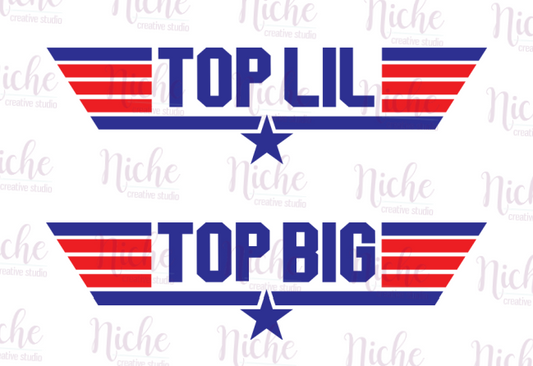 -OTH5186 Top Lil and Big Decal