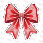 -RED5401 Red Ribbon Bow Decal