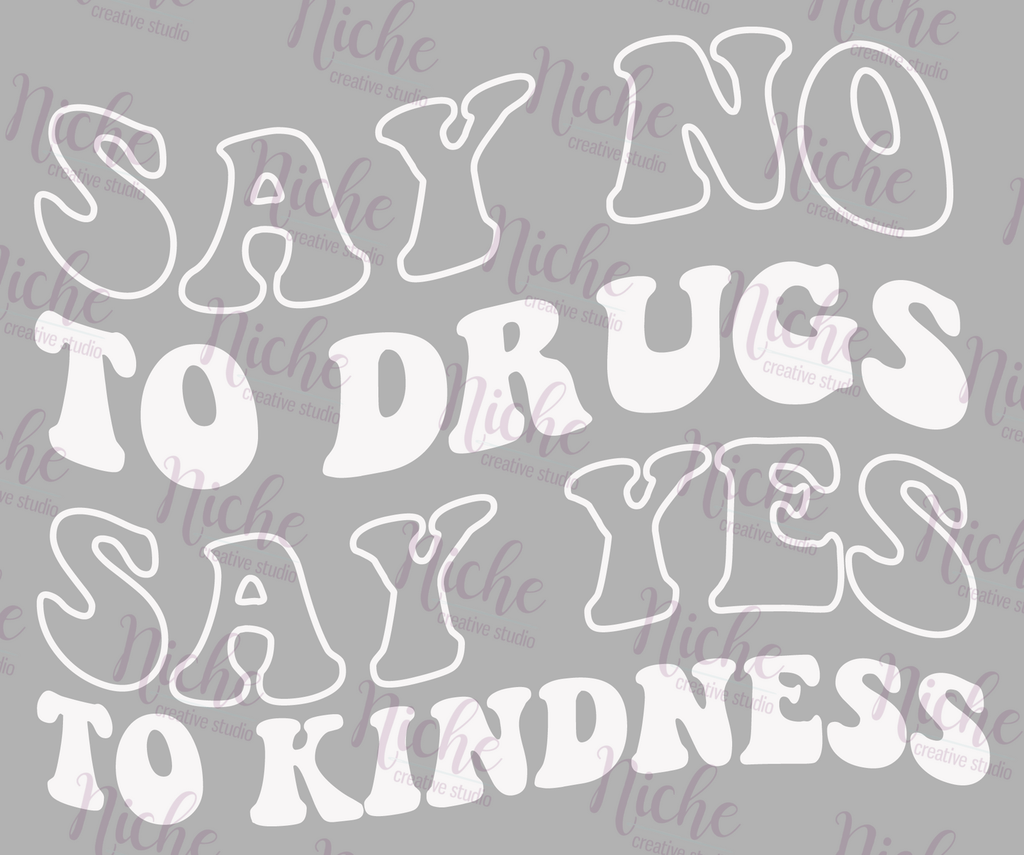 -RED5403 No to Drugs Yes to Kindness Decal