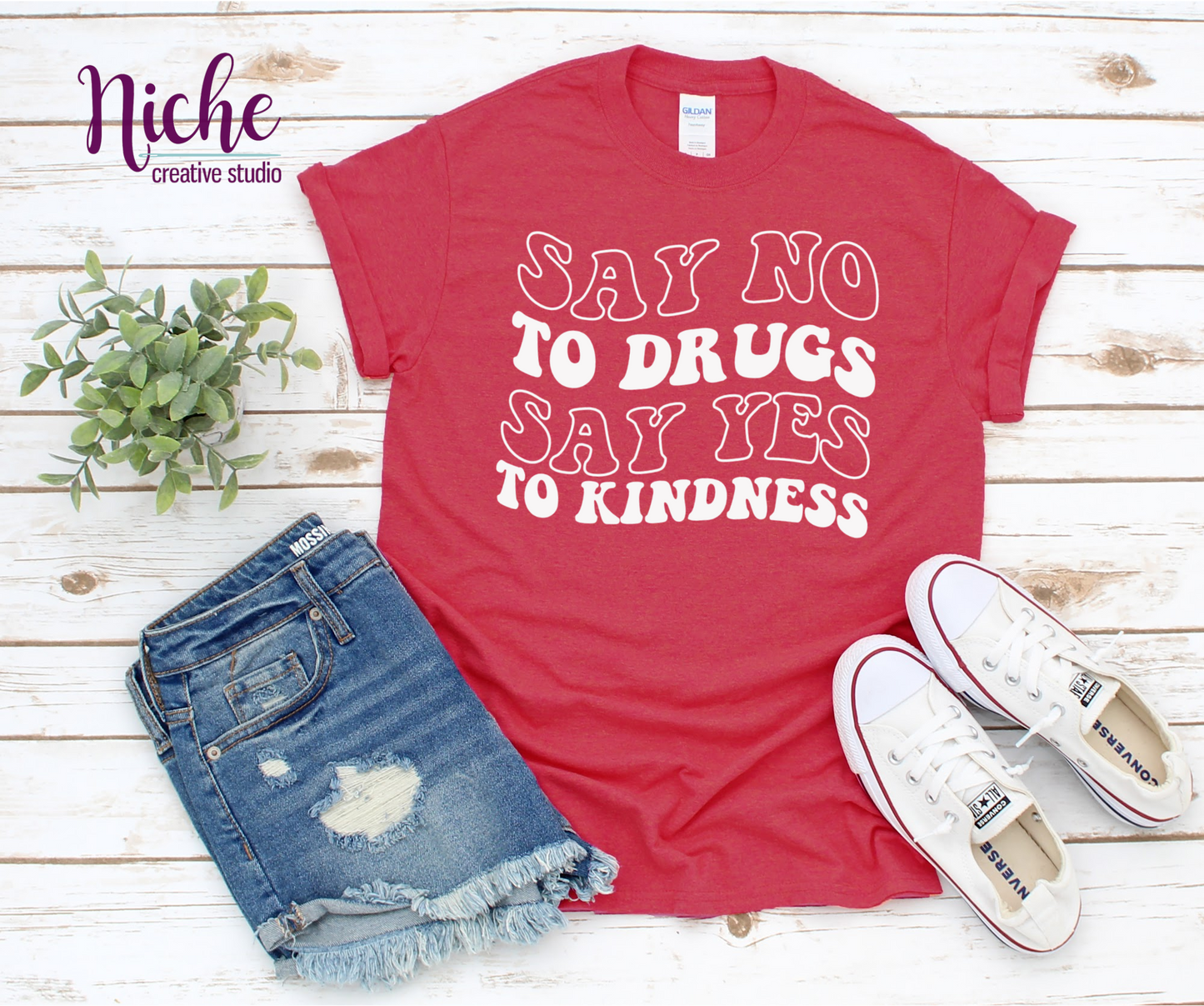 -RED5403 No to Drugs Yes to Kindness Decal