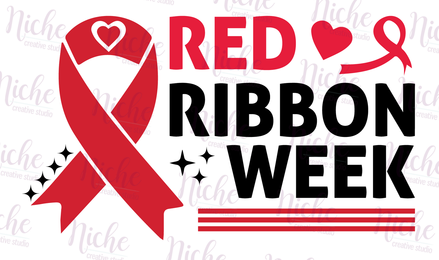 -RED5411 Red Ribbon Week Decal