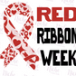 -RED5417 Red Ribbon Week Ribbon Decal