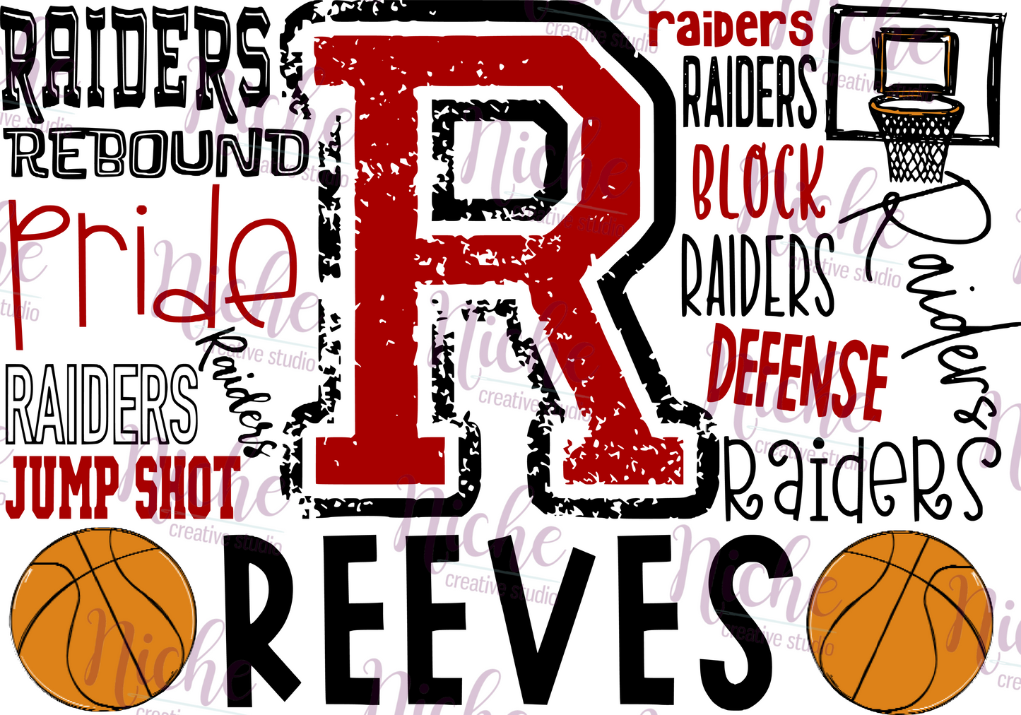 -REE3020 Reeves Basketball Decal