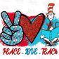 -SCH031 Peace Love Decal