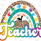 -SCH034 Rainbow Teacher Decal