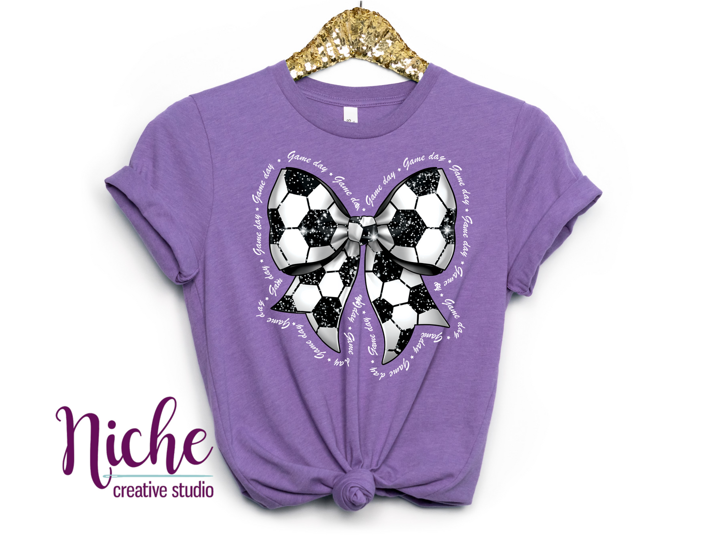 -SOC5261 Soccer Bow Decal