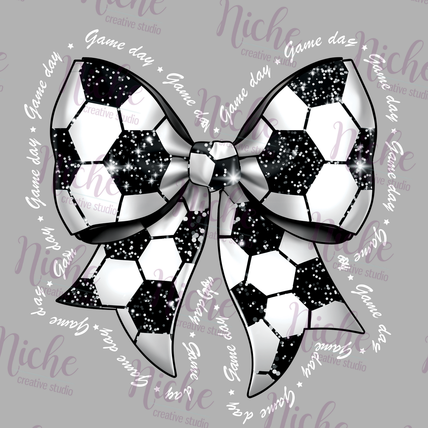 -SOC5261 Soccer Bow Decal