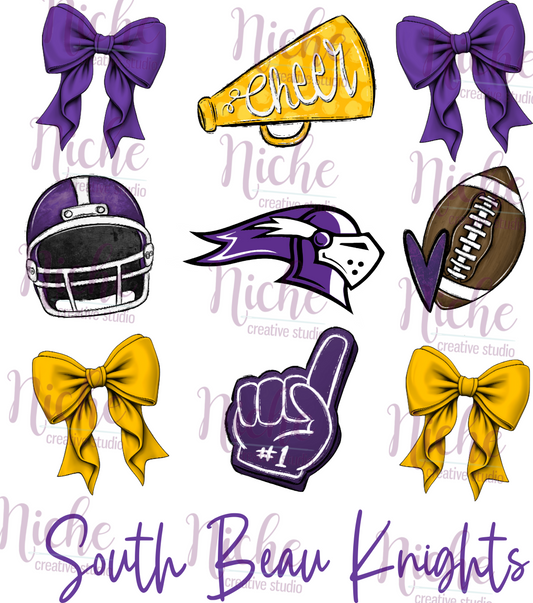 -SOU1969 South Beau Football and Bows Decal