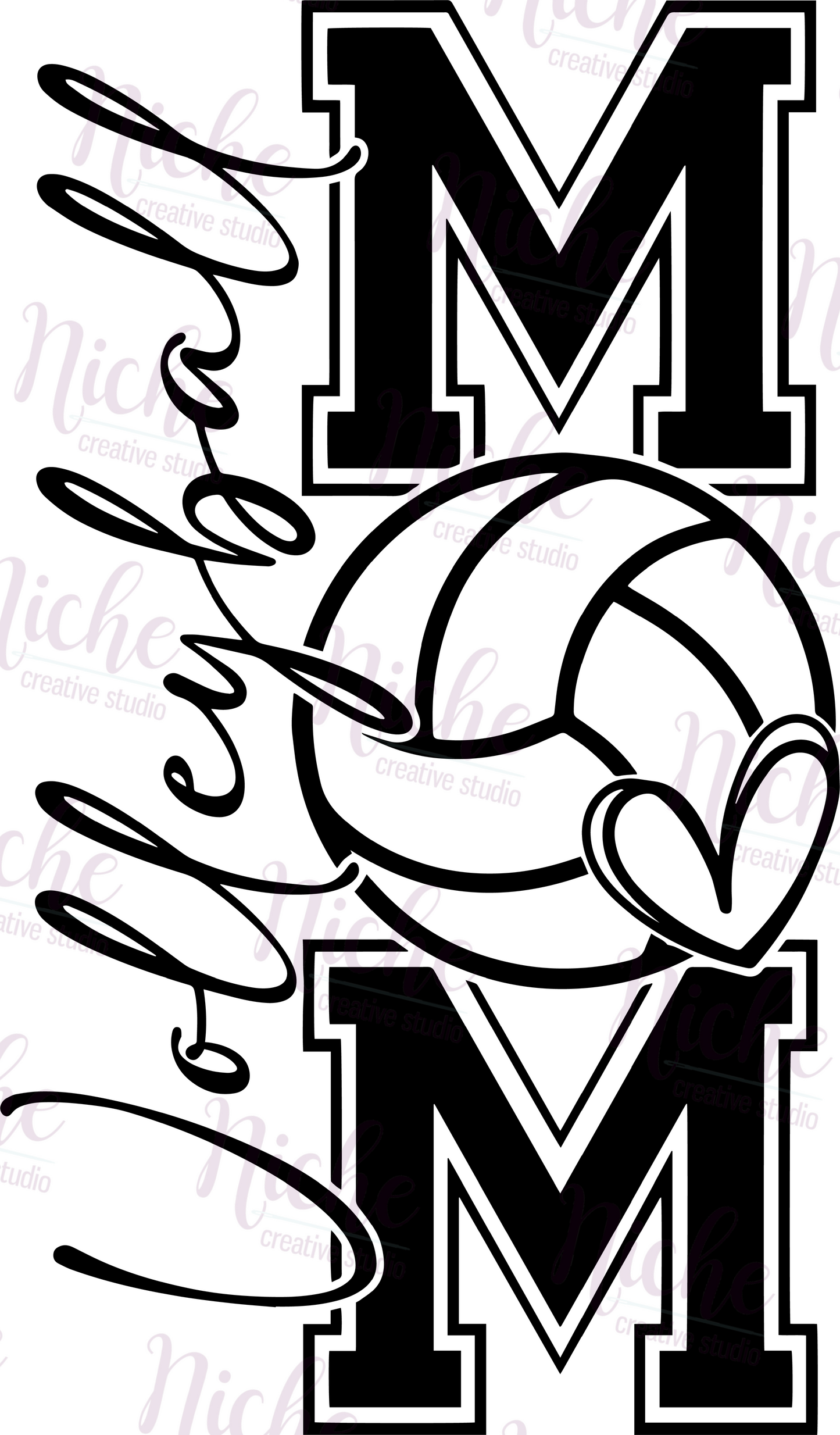 -SPO1961 Volleyball Mom Decal