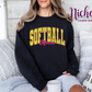 -SPO6018 Softball Mama Curved Decal