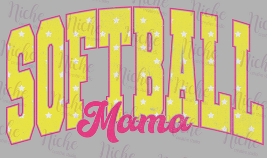 -SPO6018 Softball Mama Curved Decal