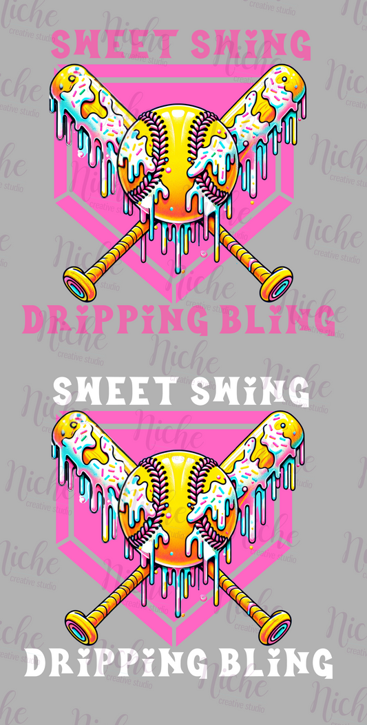 -SPO8003 Sweet Swing Dripping Pink Plate Decal