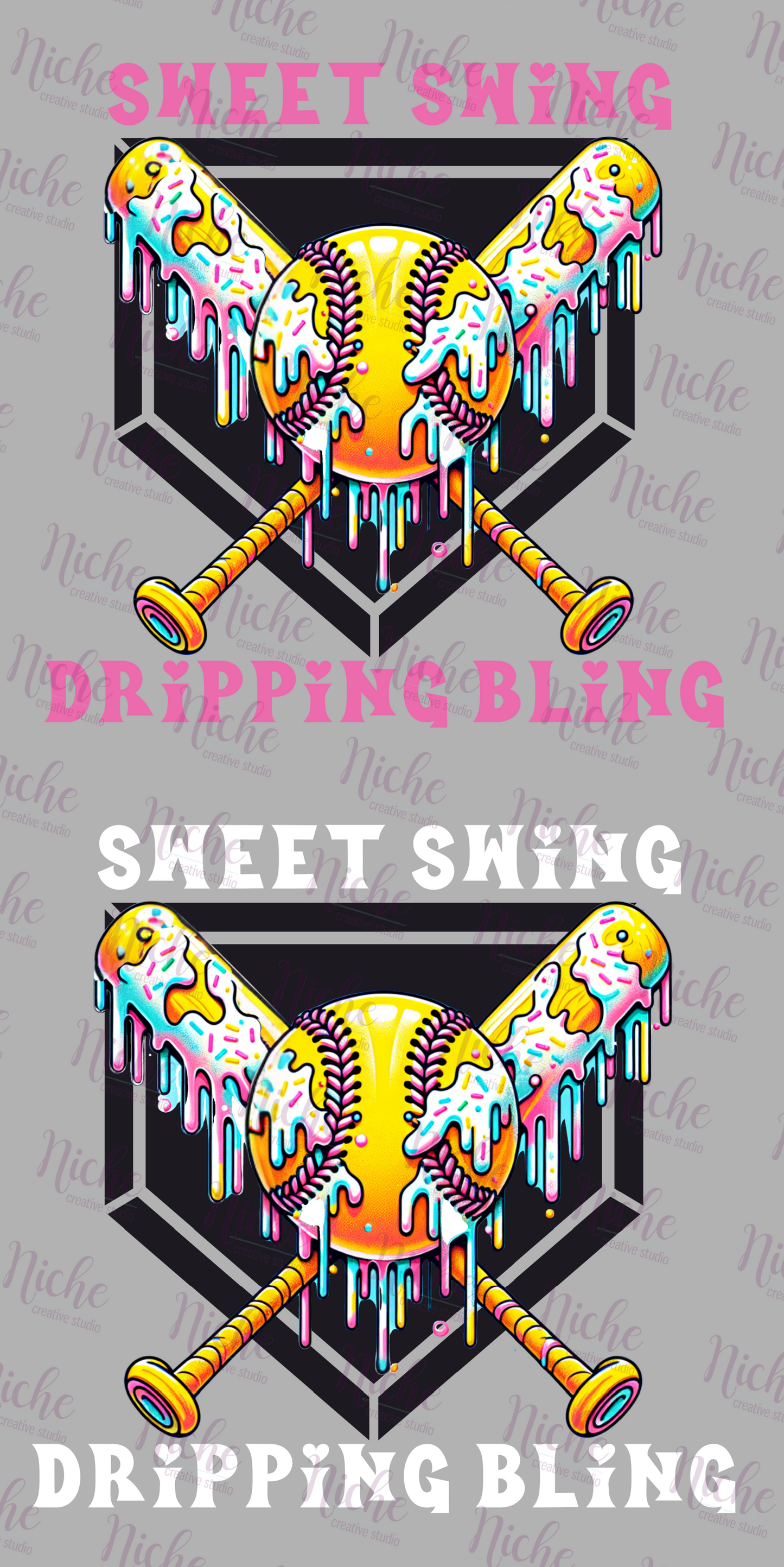 -SPO8004 Sweet Swing Dripping Black Plate Decal