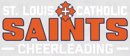 -STL3214 St Louis Catholic Saints Cheerleading Decal