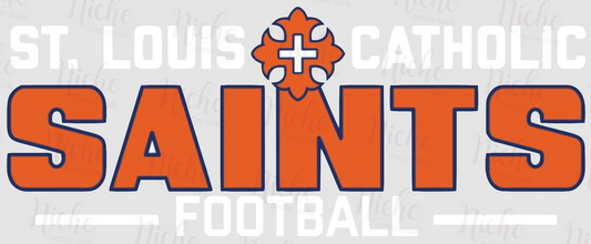 -STL3215 St Louis Catholic Saints Football Decal