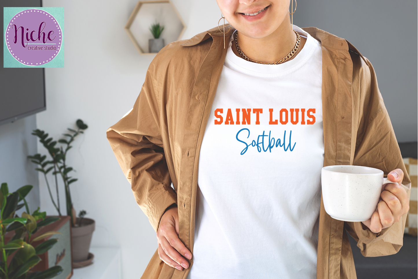 -STL5432 Saint Louis Softball Decal