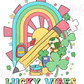 -STP6032 Lucky Vibes Teacher Decal