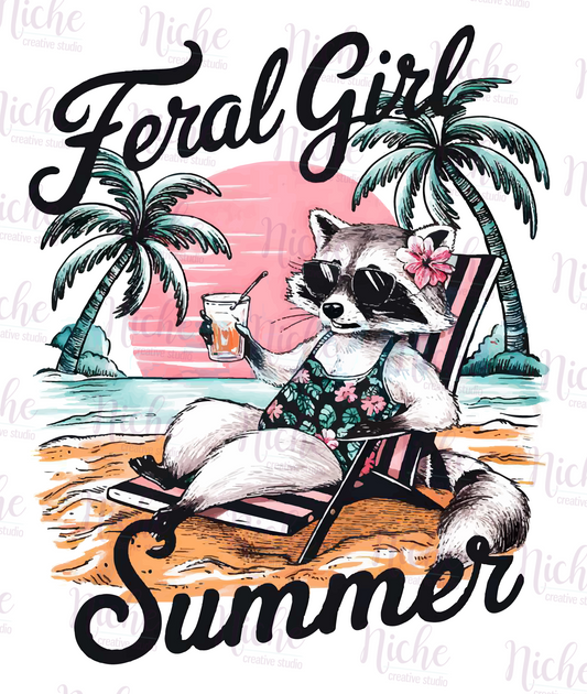 -SUM5061 Feral Girl Summer Decal