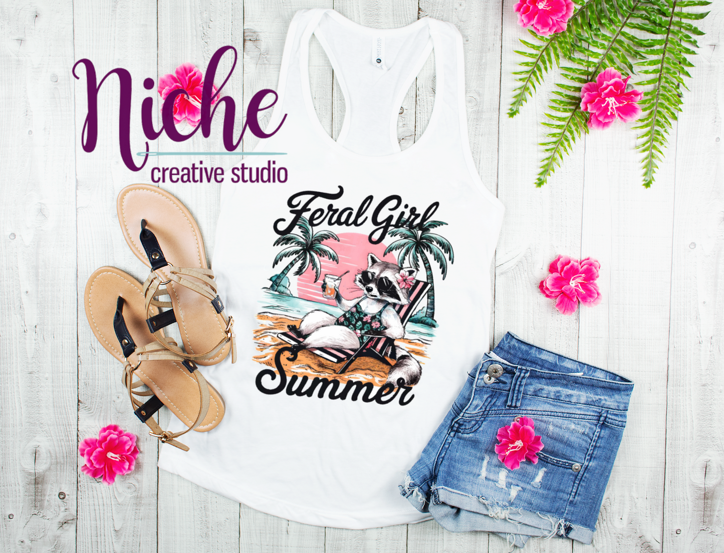 -SUM5061 Feral Girl Summer Decal