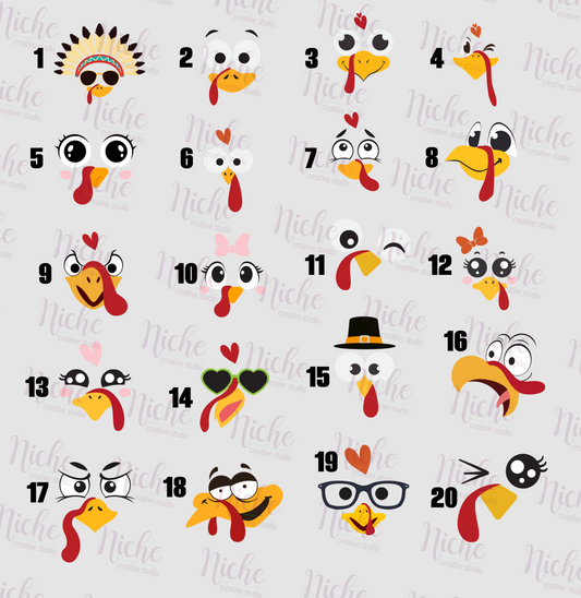 -THA2575 Turkey Personalities Decal