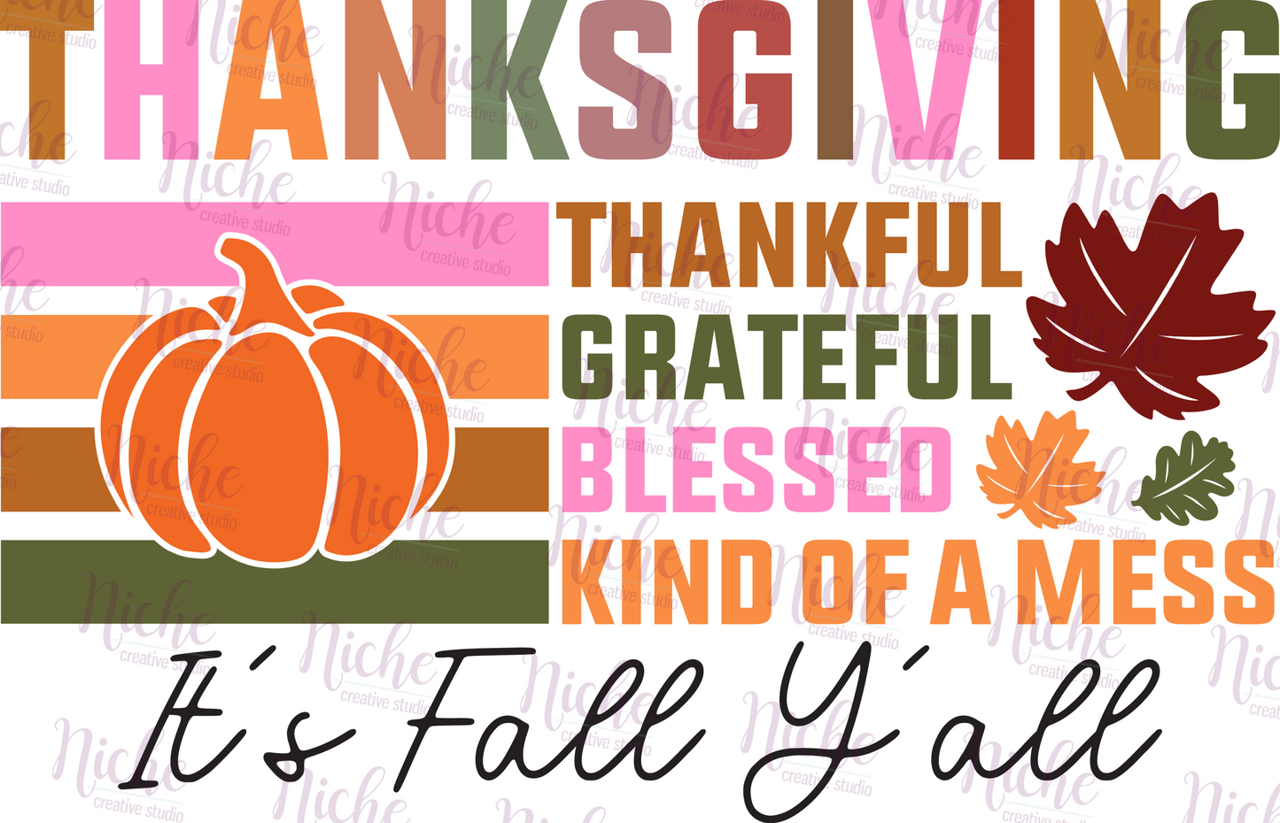 -THA5208 Thanksgiving Retro Decal