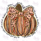 -THA5453 Thankful Grateful Blessed Pumpkin Decal