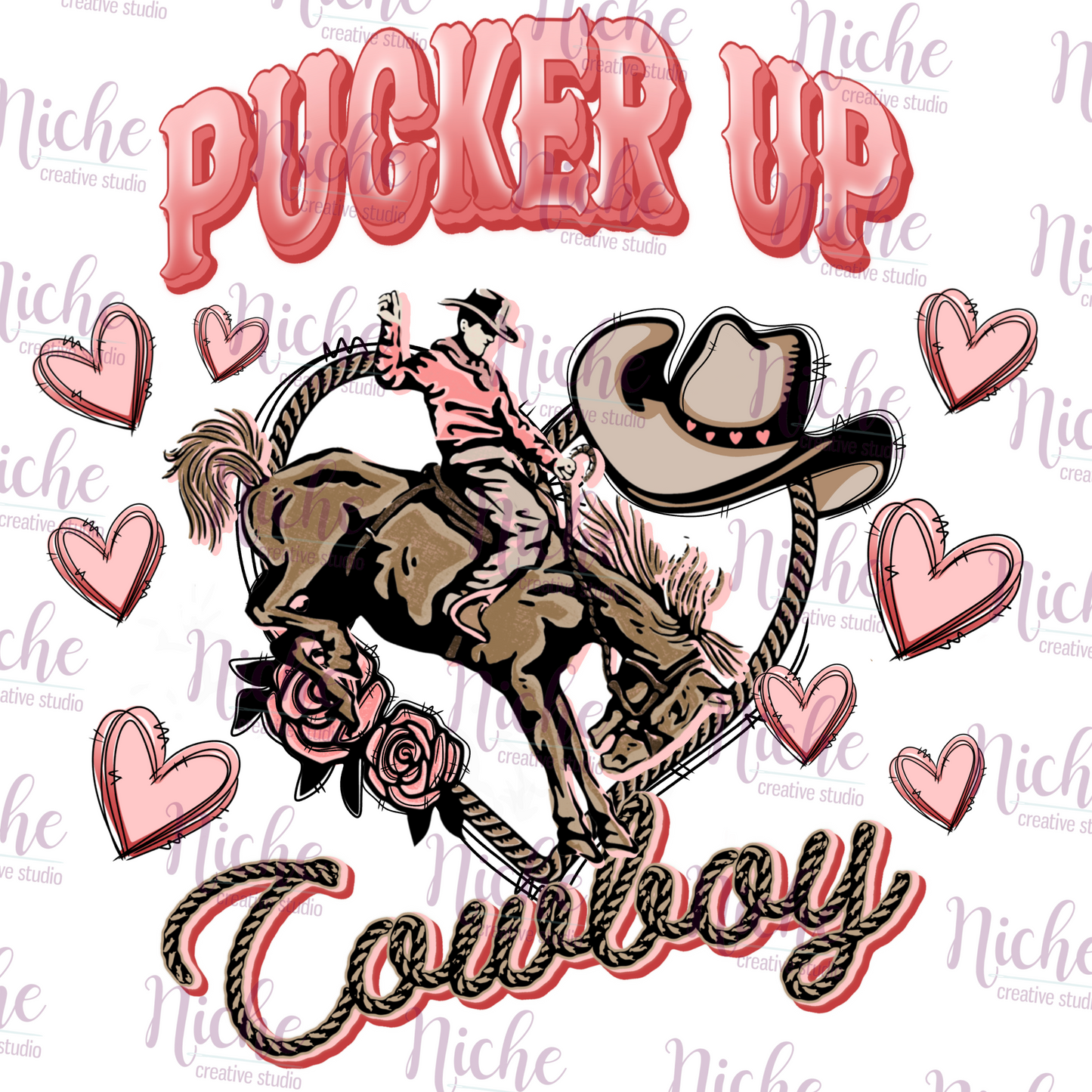 -VAL5673 Pucker Up Cowboy Decal