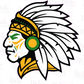 -WAS5091 Washington Marion Indian Decal