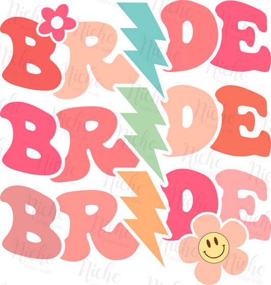 -WED097 Bride Retro Decal