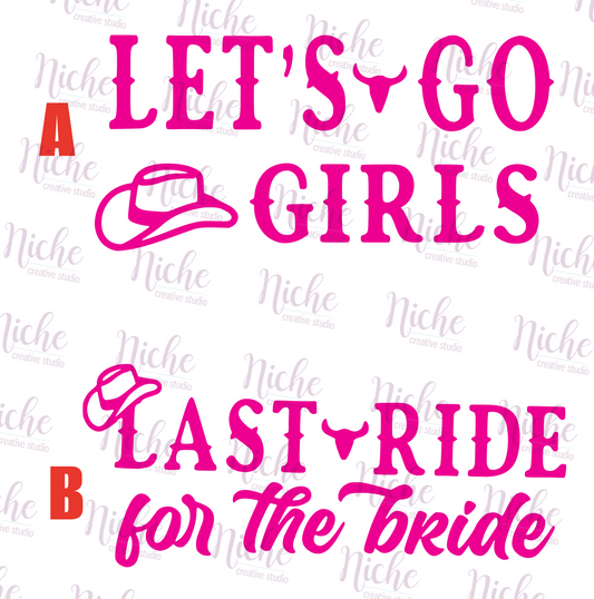 -WED3049 Lets Go Girls Decal