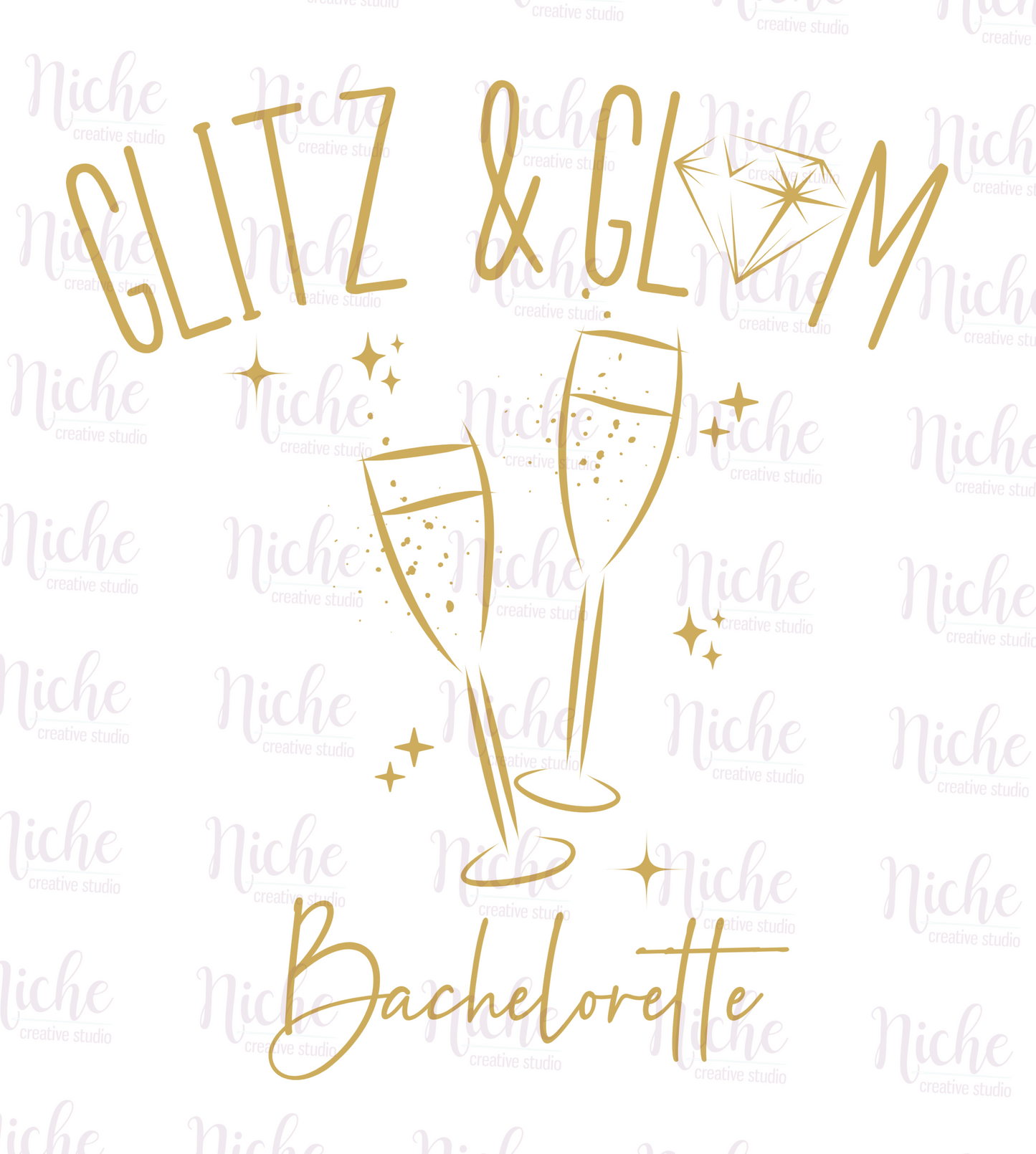 -WED6012 Glitz and Glam Decal