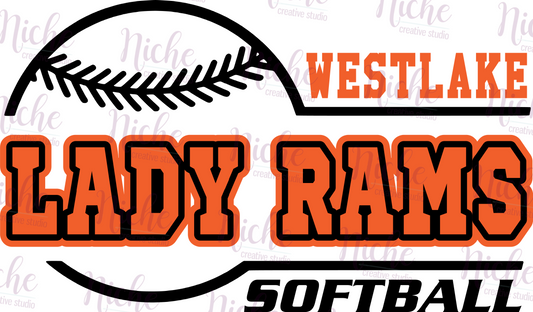 -WES1991 Lady Rams Softball Decal