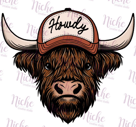 -WES8005 Howdy Cow Decal