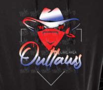 - BAS2599 Outlaw Baseball Decal