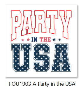 -FOU1903 Party in the USA Decals