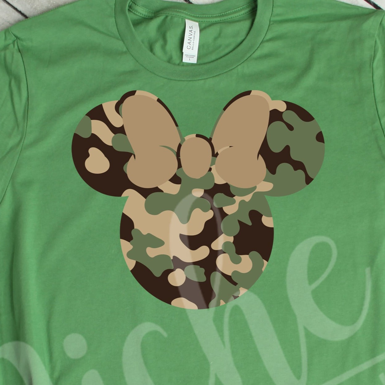 * Camo Girl Mouse Ears Decal