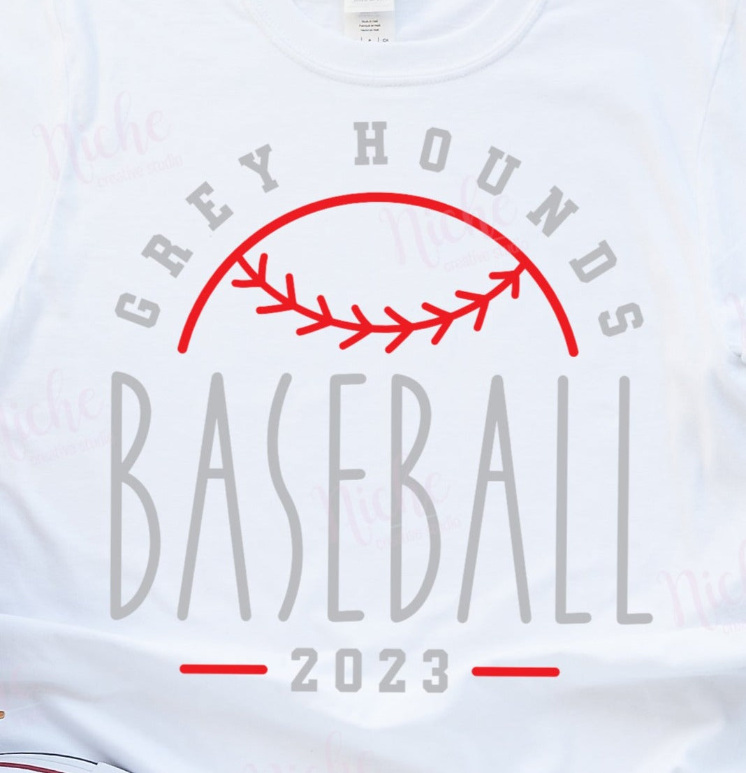 *2023 Baseball Grey Hounds Decal